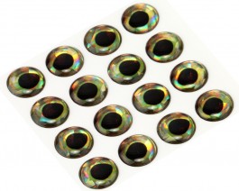 3D Epoxy Fish Eyes, Holographic Perch, 12 mm